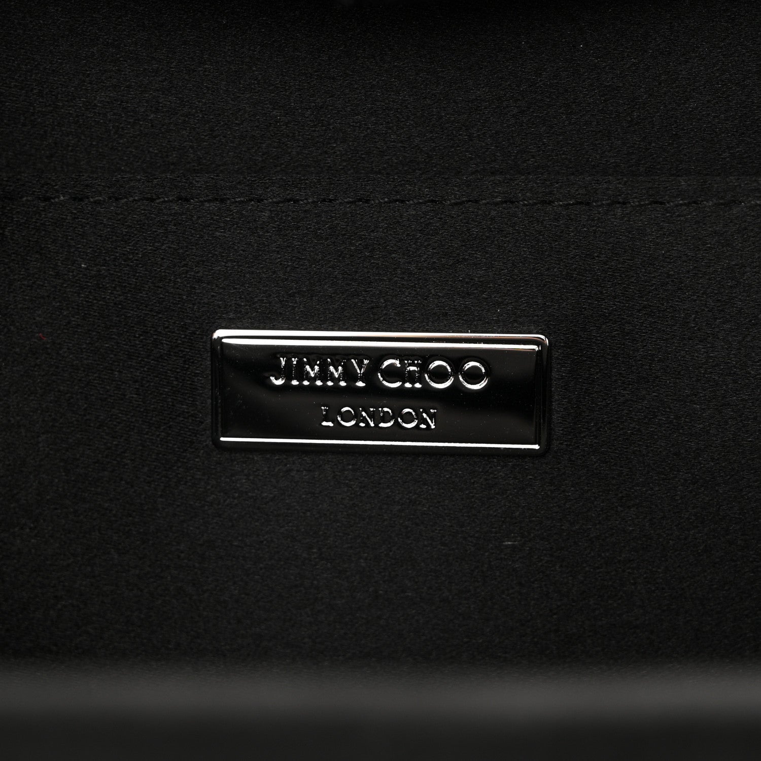 Jimmy Choo Satin Crystal Pearl Venus Clutch Black 6 of 9