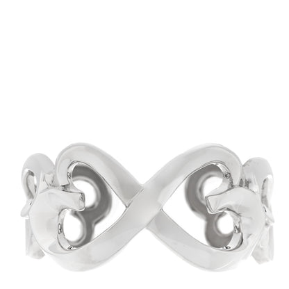 Tiffany Sterling Silver Paloma Picasso Double Loving Heart Cuff Bracelet 1 of 5
