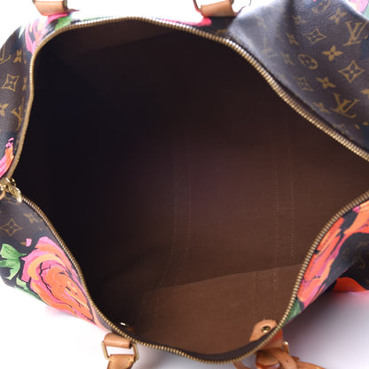 Louis Vuitton Monogram Roses Keepall 50 5 of 19