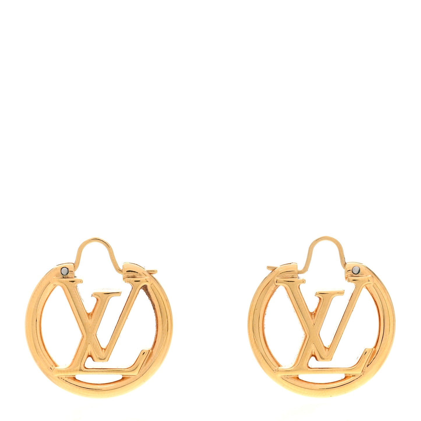 Metal Small Louise Hoop Earrings Gold