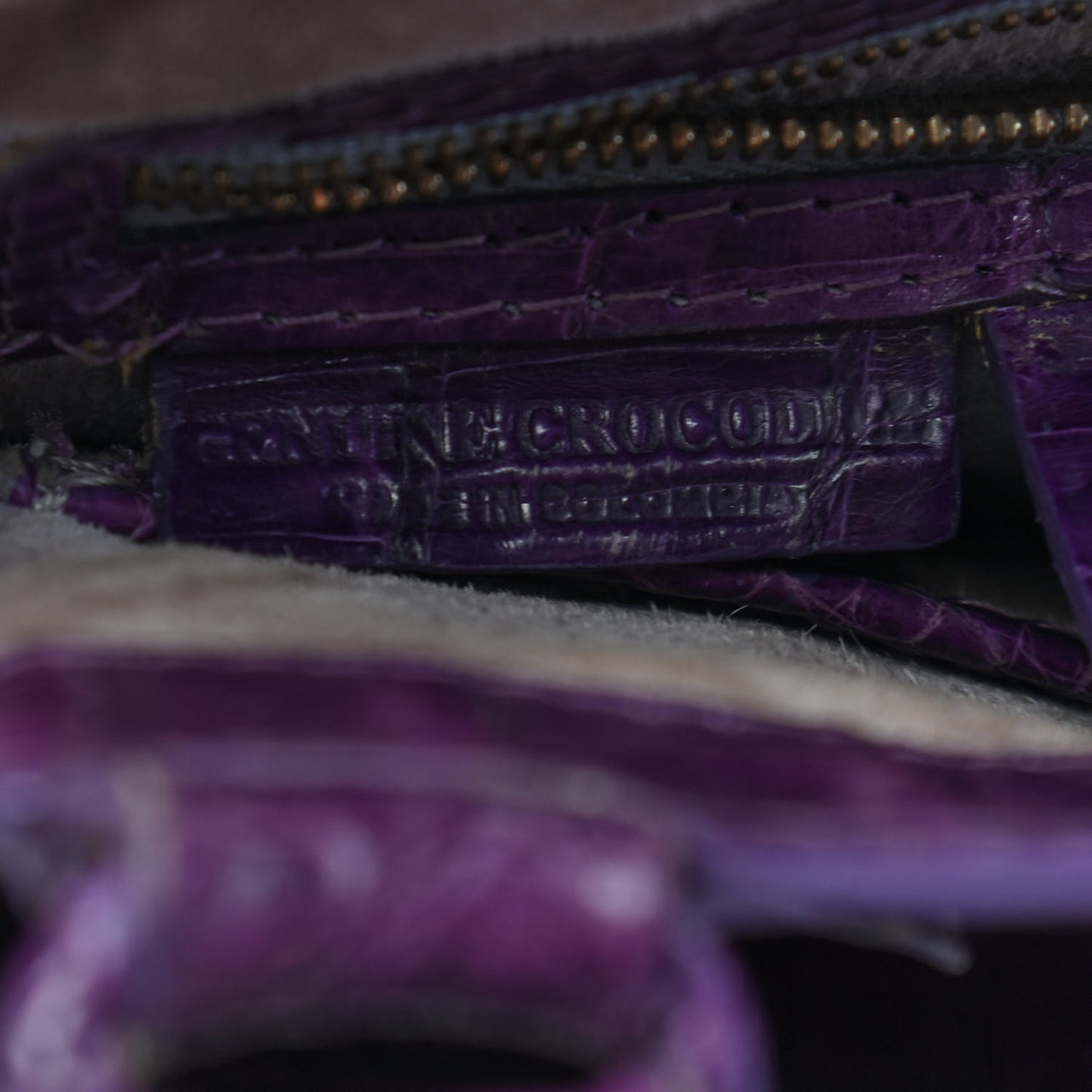 Crocodile Tote Purple