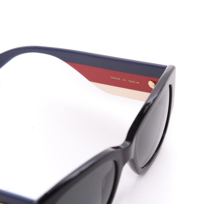 Gucci Acetate Web Oversized Frame Rectangle Sunglasses GG0276S Black Multicolor 5 of 9
