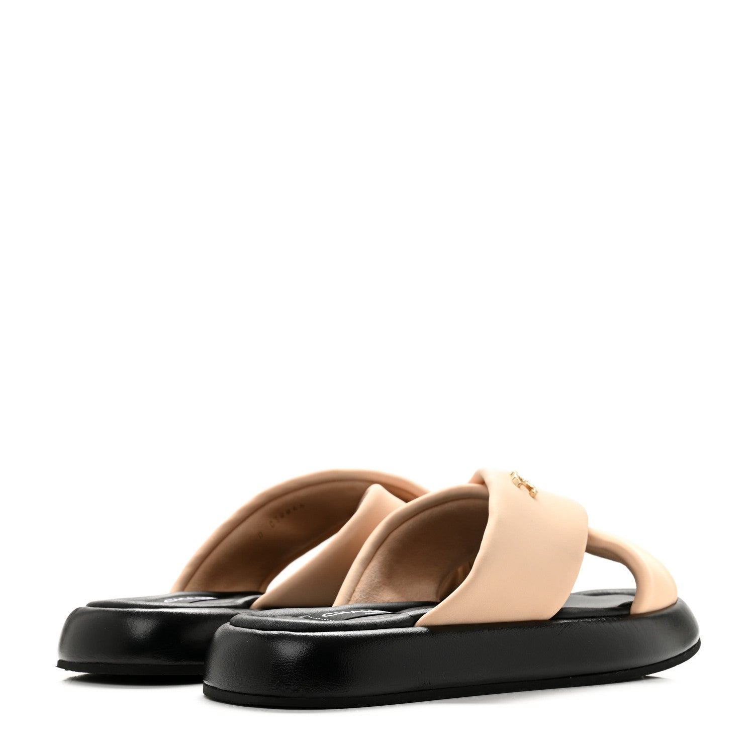 Chanel Fabric CC Mules Sandals 40 Light Beige 5 of 10