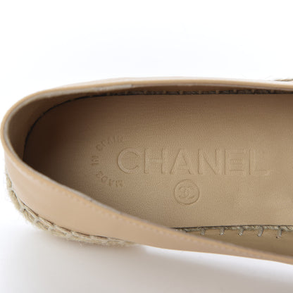 Chanel Lambskin CC Espadrilles 38 Beige Black 7 of 11