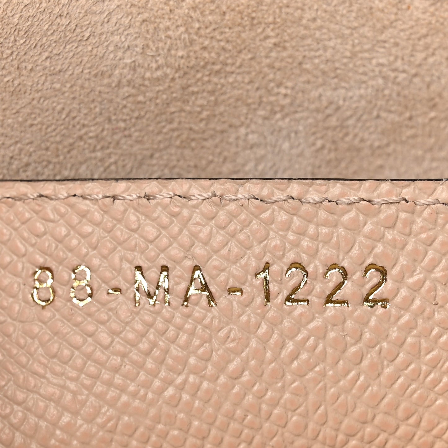 Grained Calfskin Saddle Bag With Strap Beige