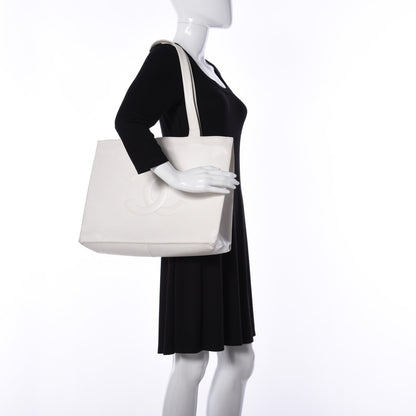 Chanel Caviar CC Tote White 2 of 13