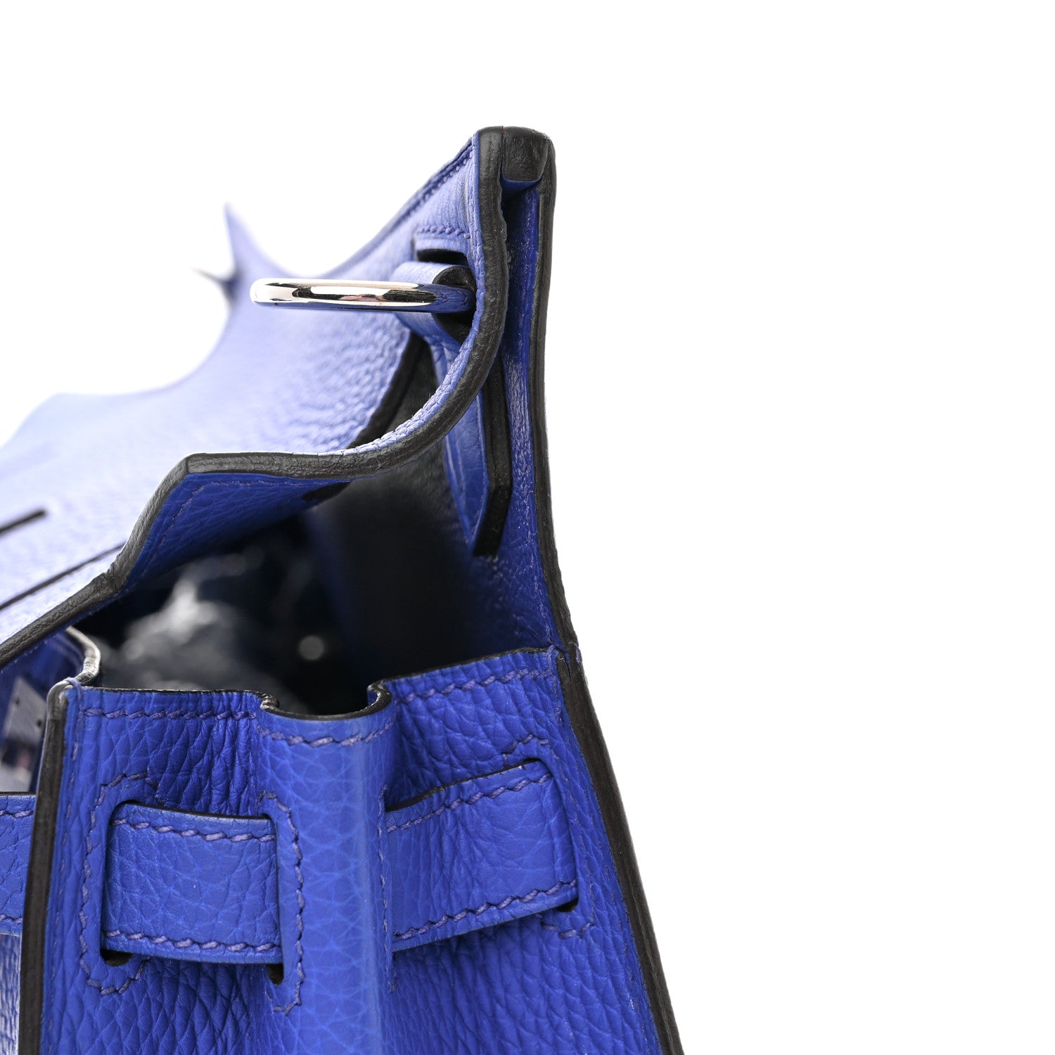 Hermes Taurillon Clemence Jypsiere 28 Bleu Electrique 12 of 13
