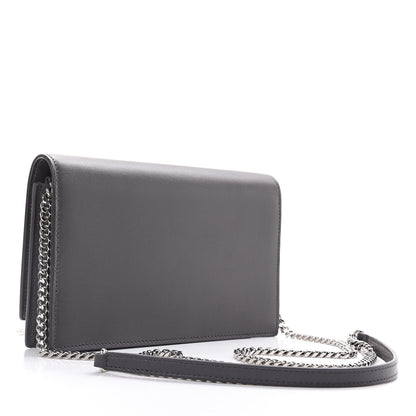 Saint Laurent Smooth Calfskin Classic Monogram Kate Tassel Chain Wallet Asphalt 3 of 11