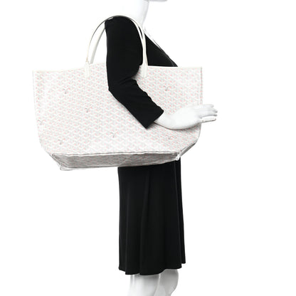 Goyard Goyardine Saint Louis Claire Voie GM White Pink 2 of 9