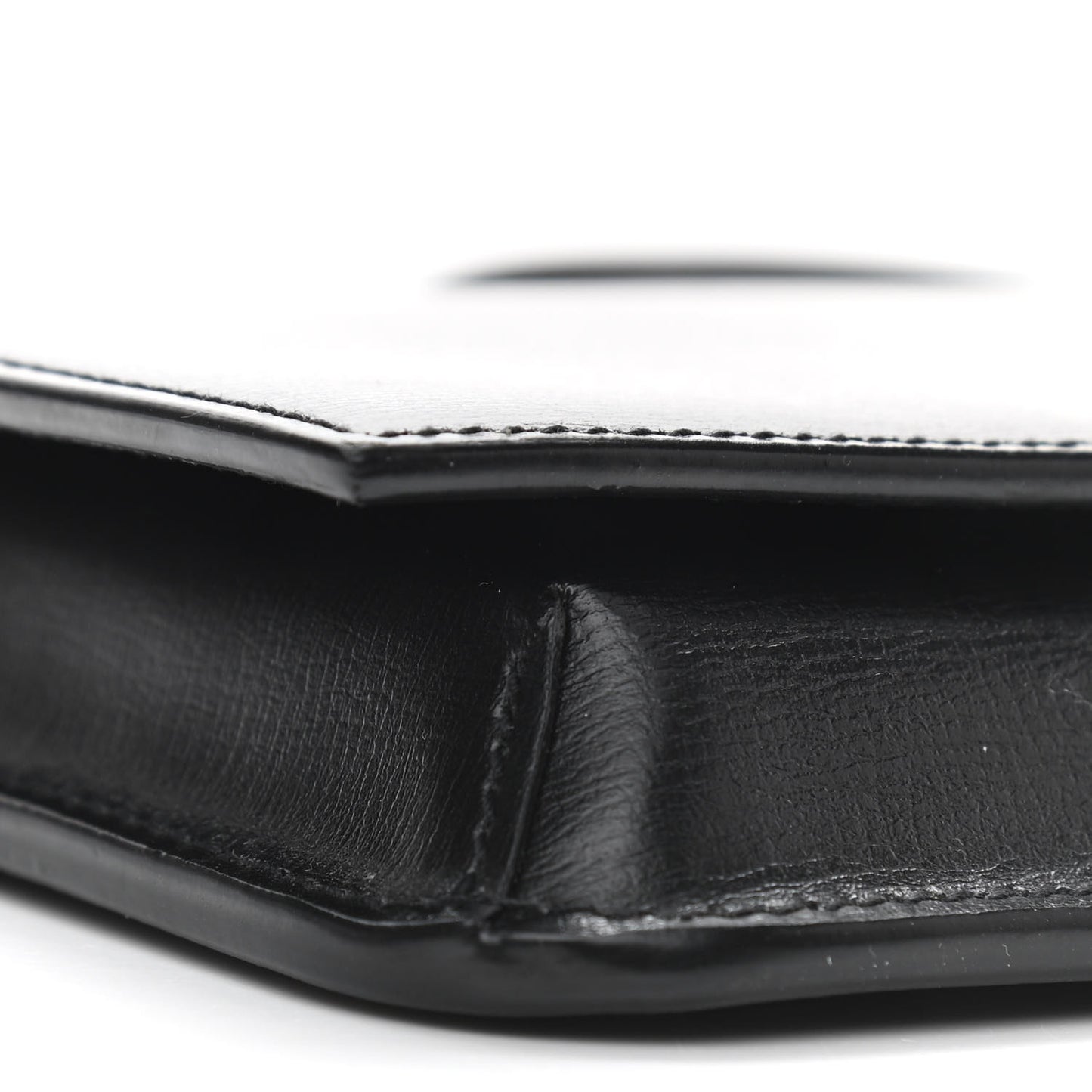 Smooth Calfskin Monogram Phone Holder Crossbody Black
