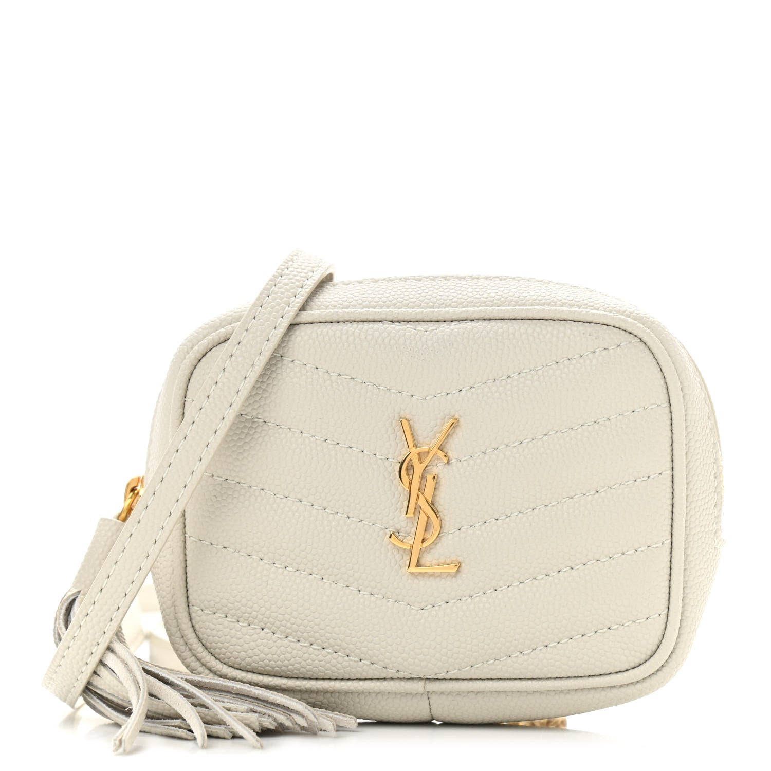 Saint Laurent Grain De Poudre Matelasse Monogram Baby Lou Camera Bag Crema Soft 1 of 12