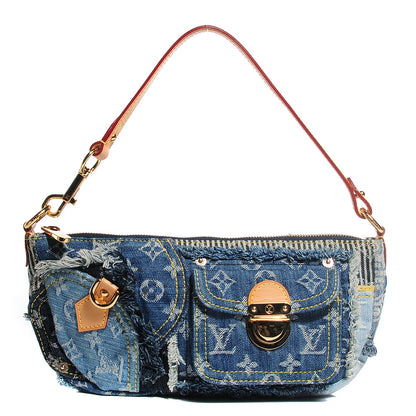 Louis Vuitton Denim Patchwork Pouchy Blue 1 of 7