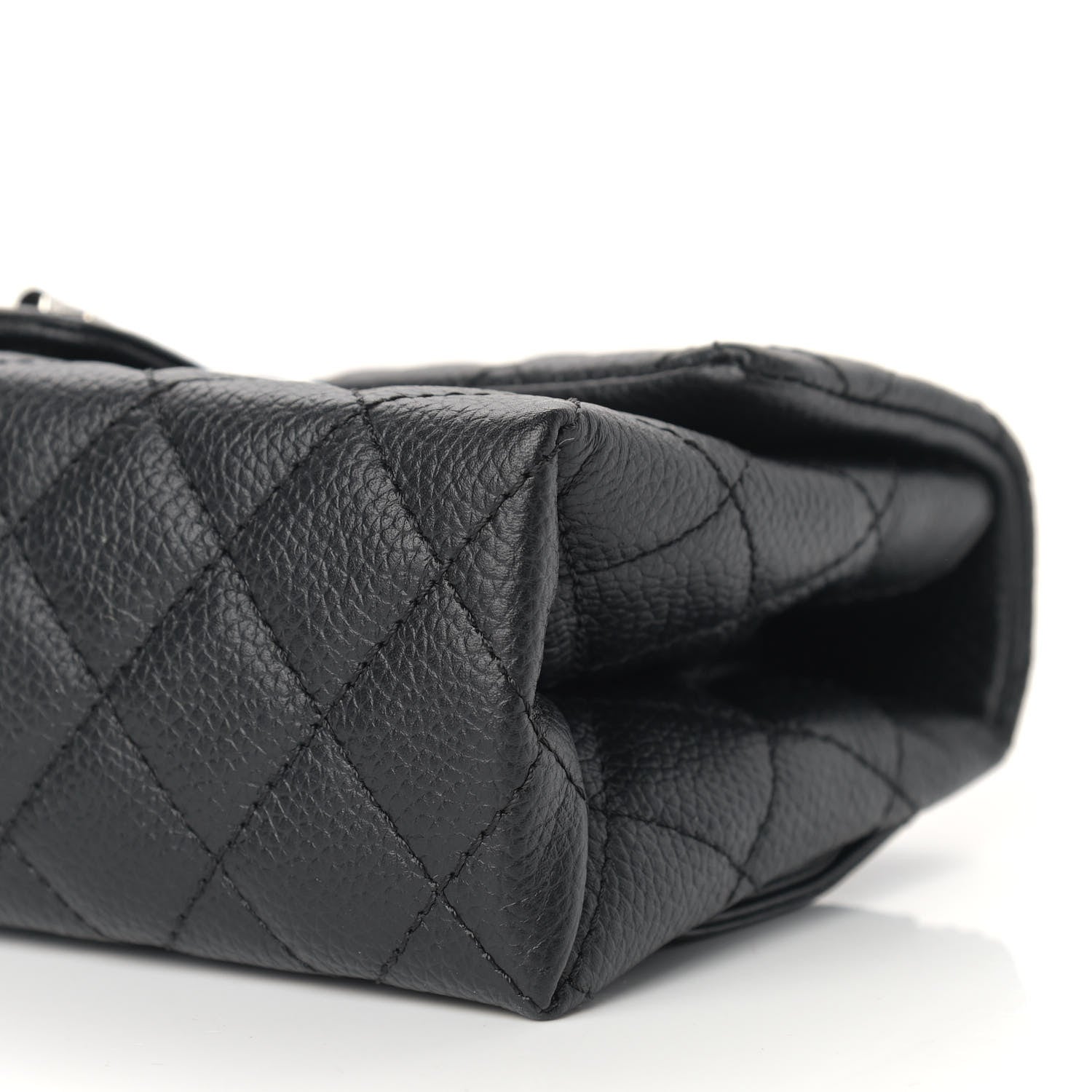 Chanel Grained Calfskin Quilted 2.55 Reissue Flap Belt Bag Clutch Black 10 of 10