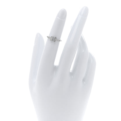 Tiffany 18K White Gold Diamond T Wire Ring 46 3.75 2 of 4