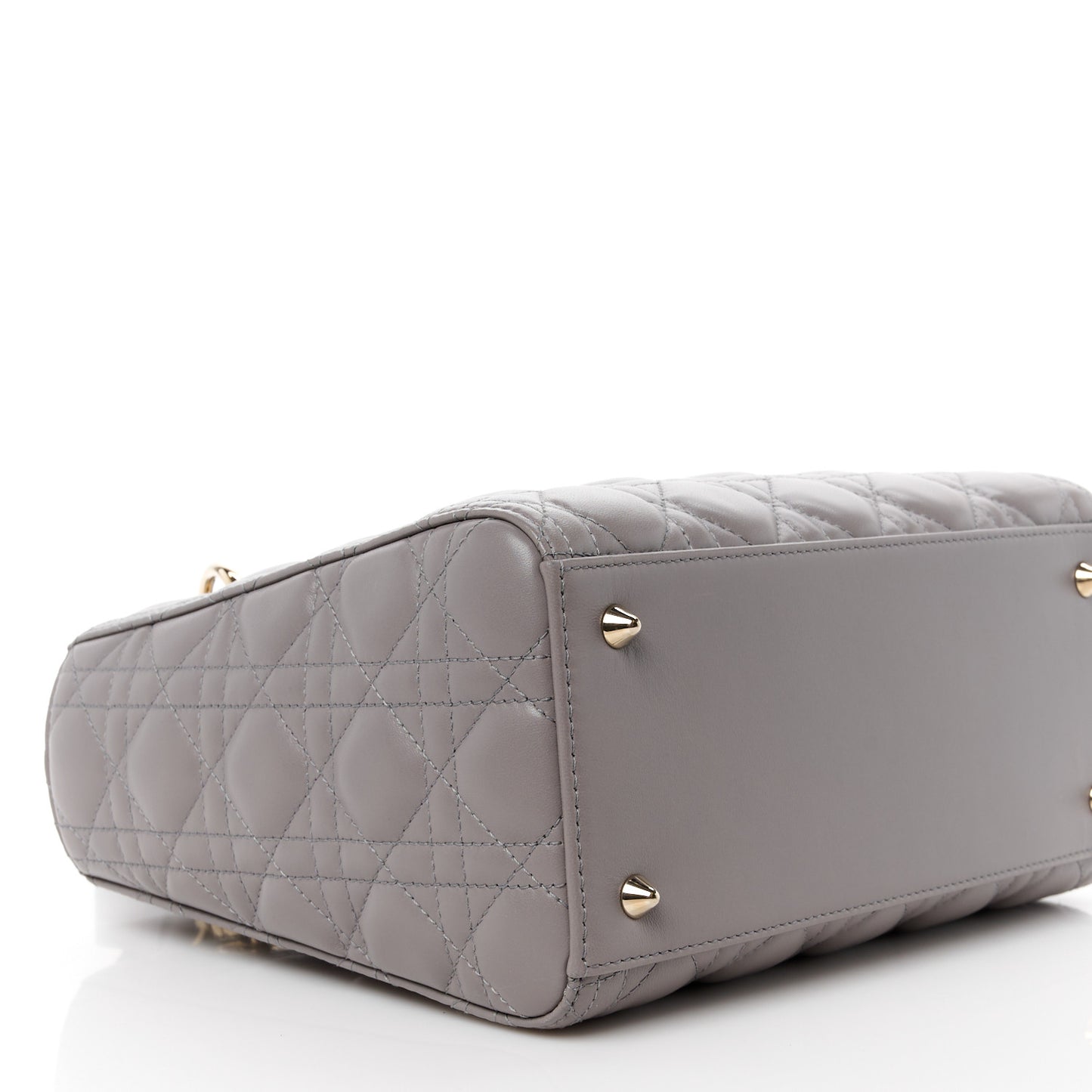 Lambskin Cannage Medium Lady Dior Grey