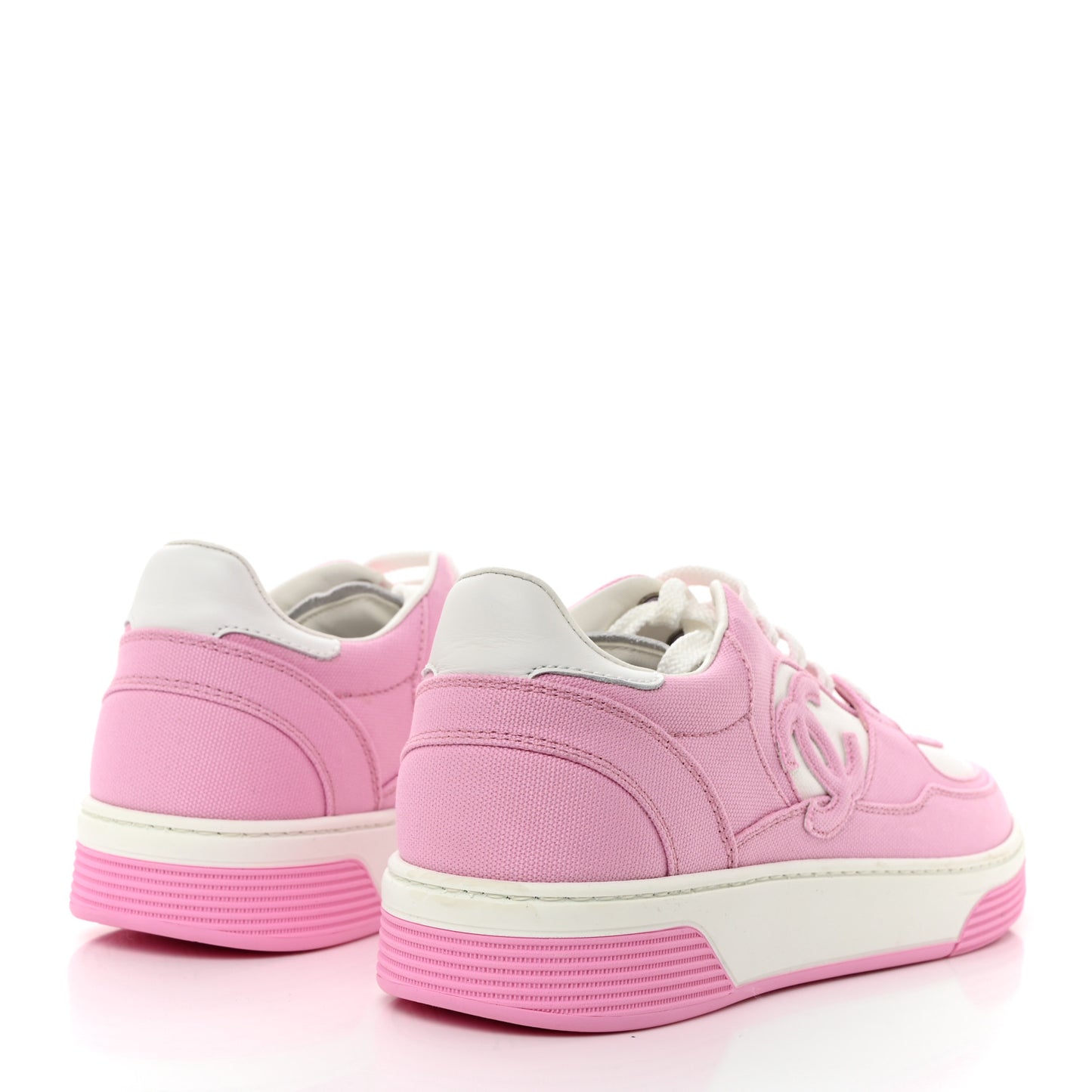 Cotton Sneakers 39 Pink White