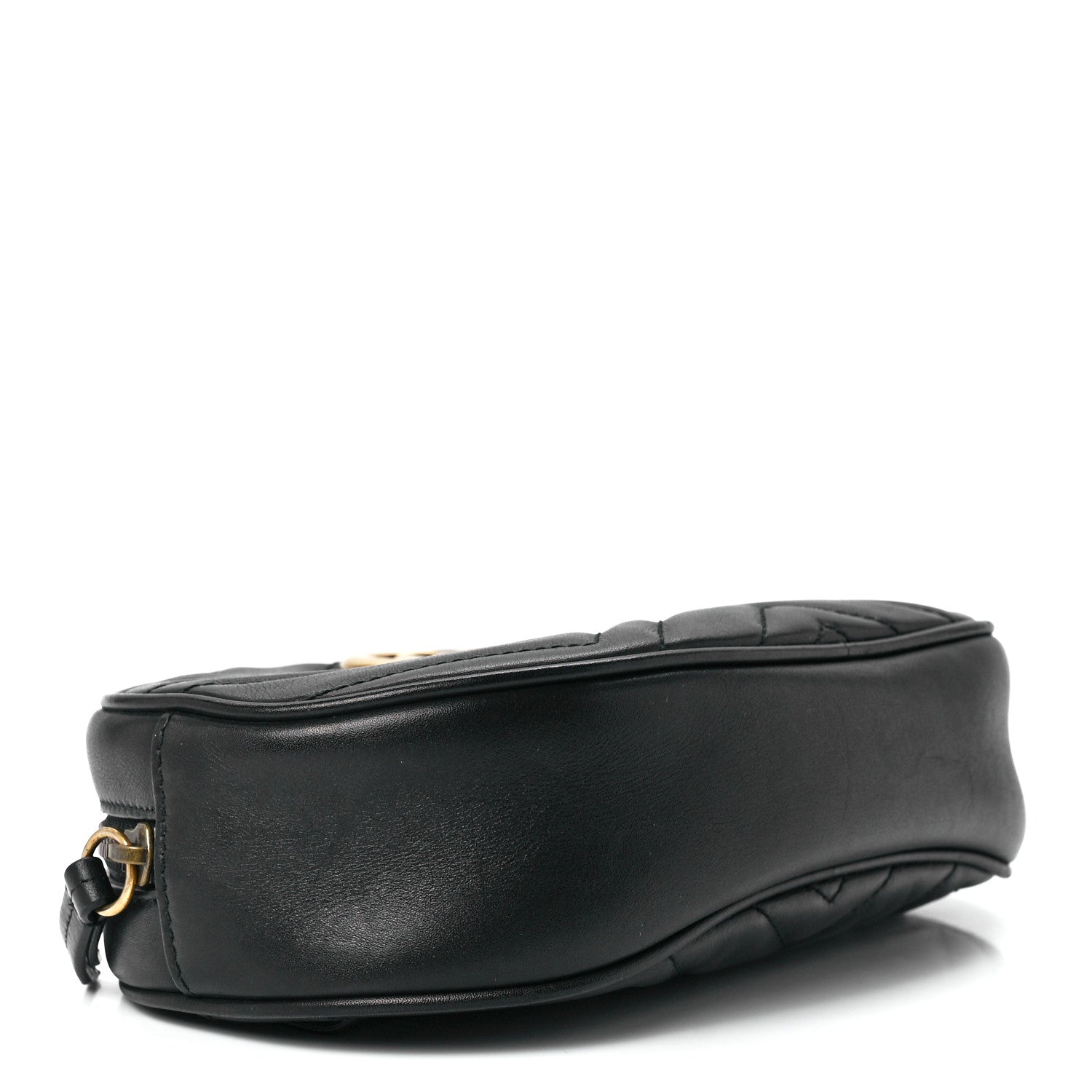 Gucci Calfskin Matelasse GG Marmont Belt Bag 85 34 Black 4 of 14