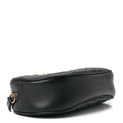Gucci Calfskin Matelasse GG Marmont Belt Bag 85 34 Black 4 of 14