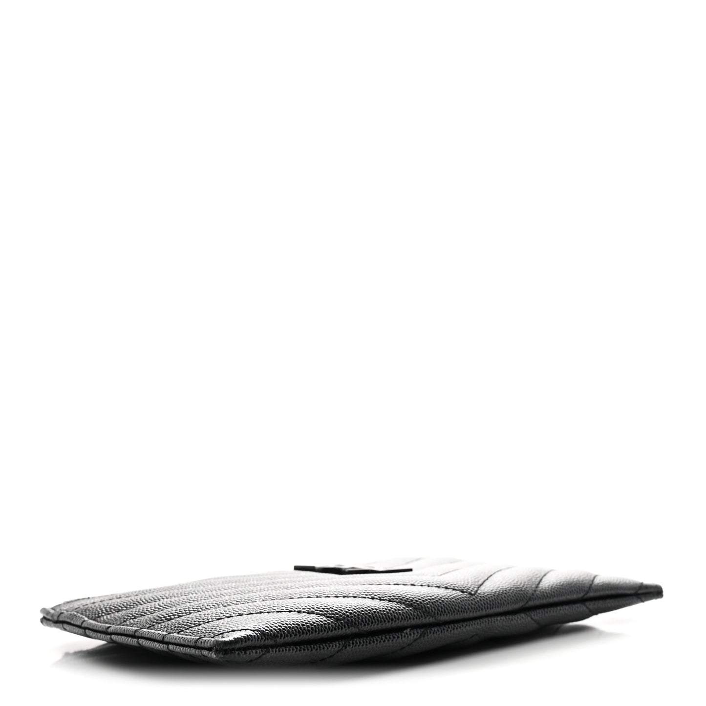 Grain De Poudre Chevron Monogram Monochrome Bill Pouch Black