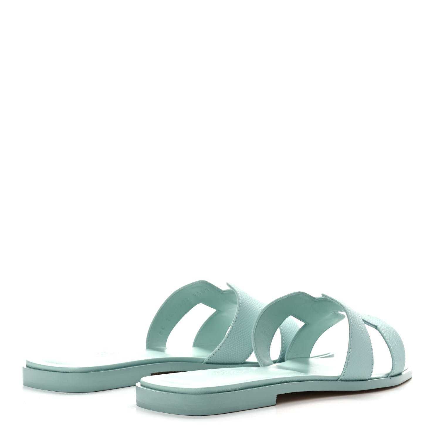 Hermes Epsom Oran Sandals 40 Vert Embrun 4 of 9