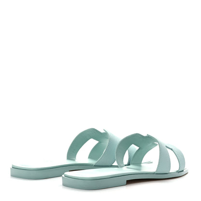 Hermes Epsom Oran Sandals 40 Vert Embrun 4 of 9