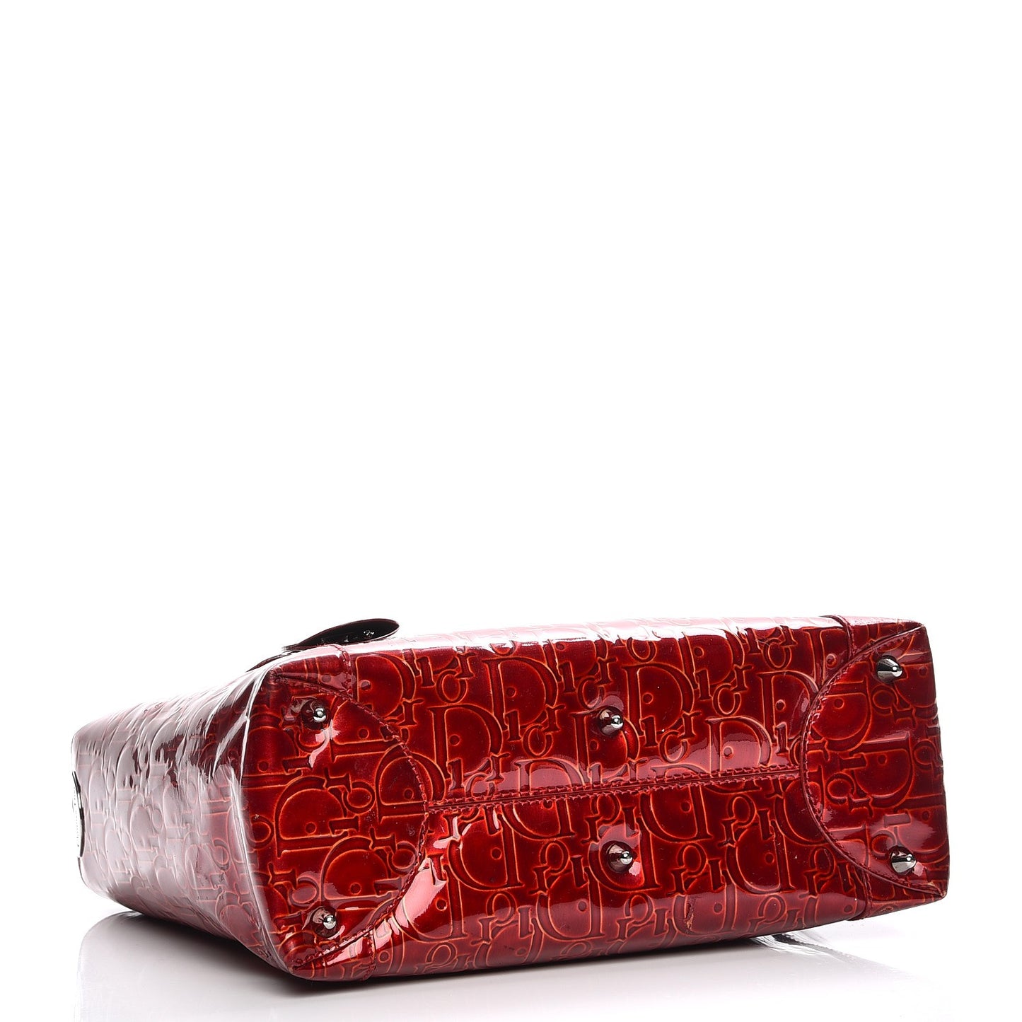 Patent Ultimate Chrome Beaded Malice Tote Red