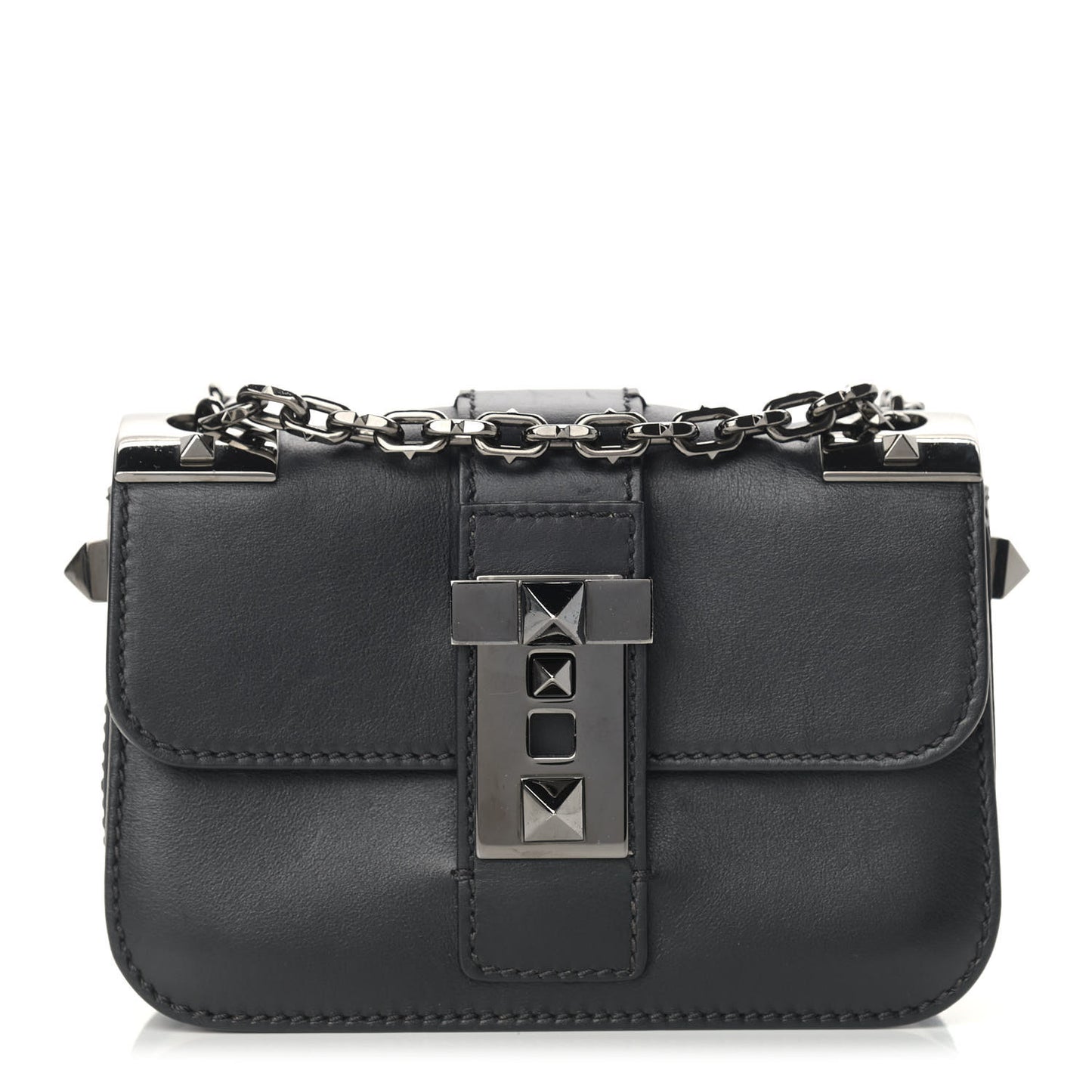 Vitello B-Rockstud Flap Black