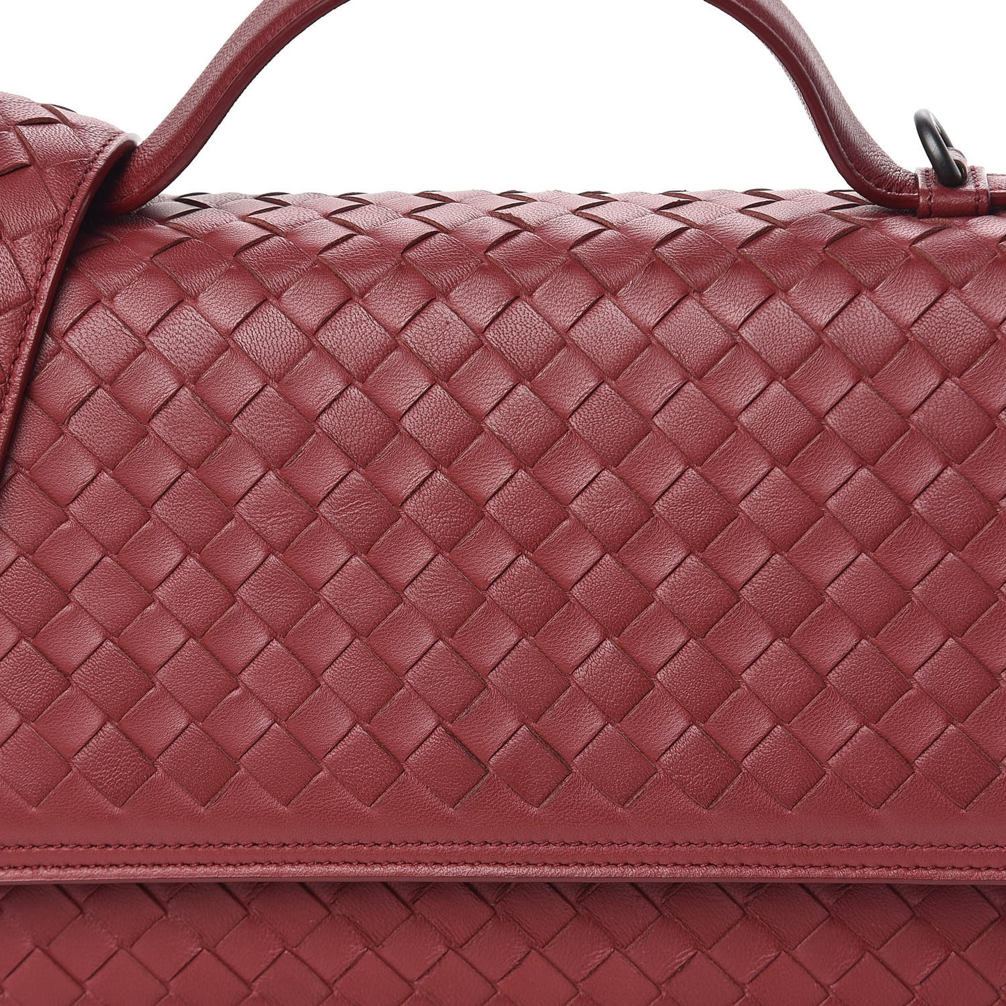 Nappa Intrecciato Alumna Bag China Red