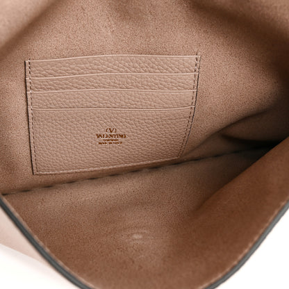Valentino Garavani Vitello Medium Rockstud Envelope Flat Wristlet Pouch Poudre 5 of 10