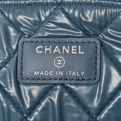Chanel Canvas Sequins Medium Deauville Cosmetic Pouch Blue 6 of 9
