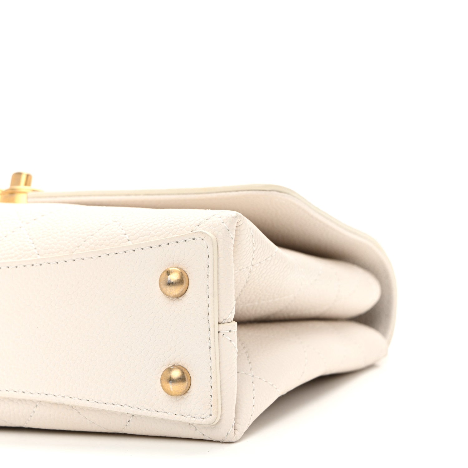 Chanel Grained Calfskin Small Stitched Flap White 10 of 10