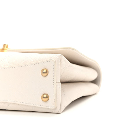 Chanel Grained Calfskin Small Stitched Flap White 10 of 10