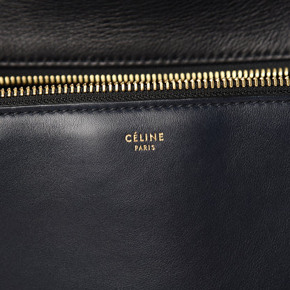Celine Supple Calfskin Medium Edge Shoulder Bag Navy Black 6 of 10