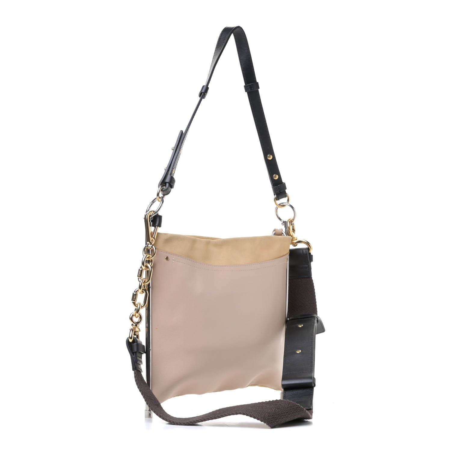 Chloe Suede Smooth Calfskin Medium Roy Bag Pearl Beige 2 of 8