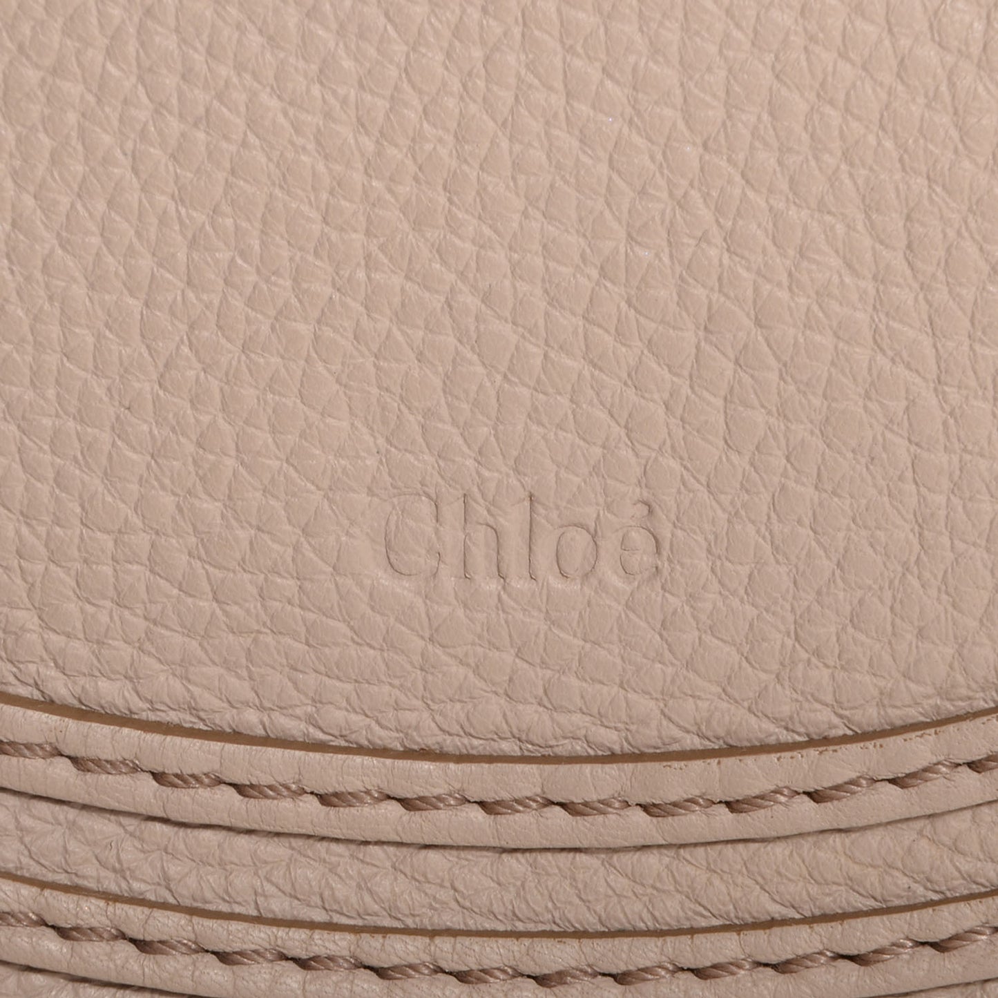 Grained Calfskin Medium Marcie Saddle Bag Nude