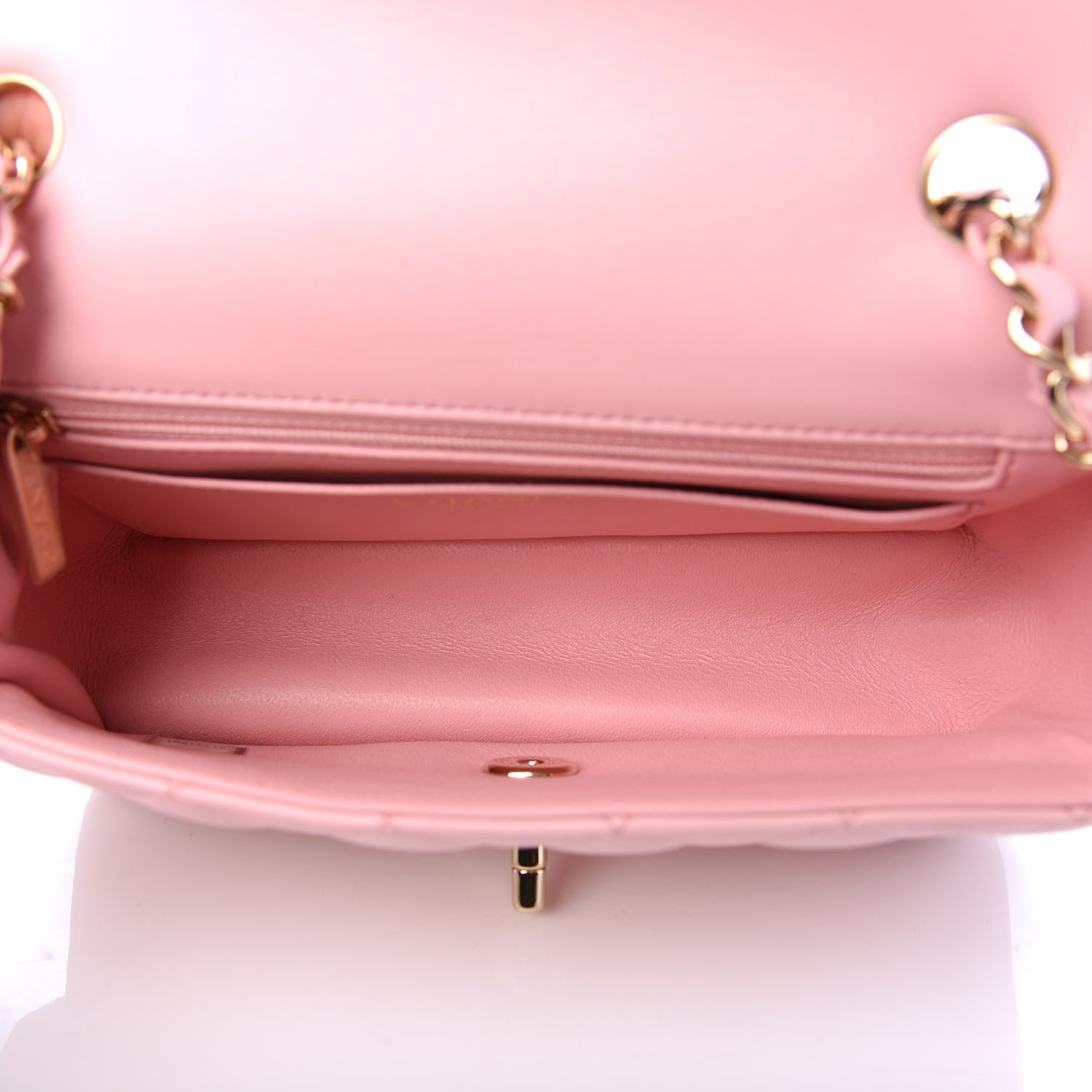Chanel Lambskin Quilted Mini Rectangular Flap Pink 5 of 11
