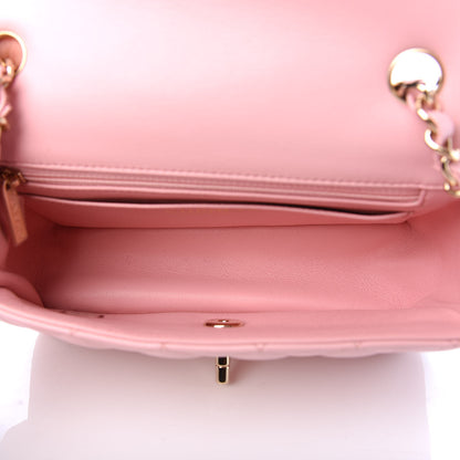 Chanel Lambskin Quilted Mini Rectangular Flap Pink 5 of 11