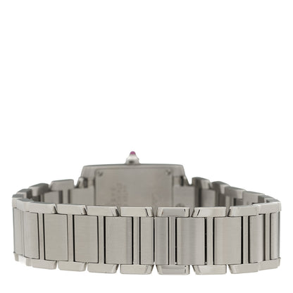 Cartier Stainless Steel 20mm Tank Francaise Quartz Watch Raspberry 3 of 5