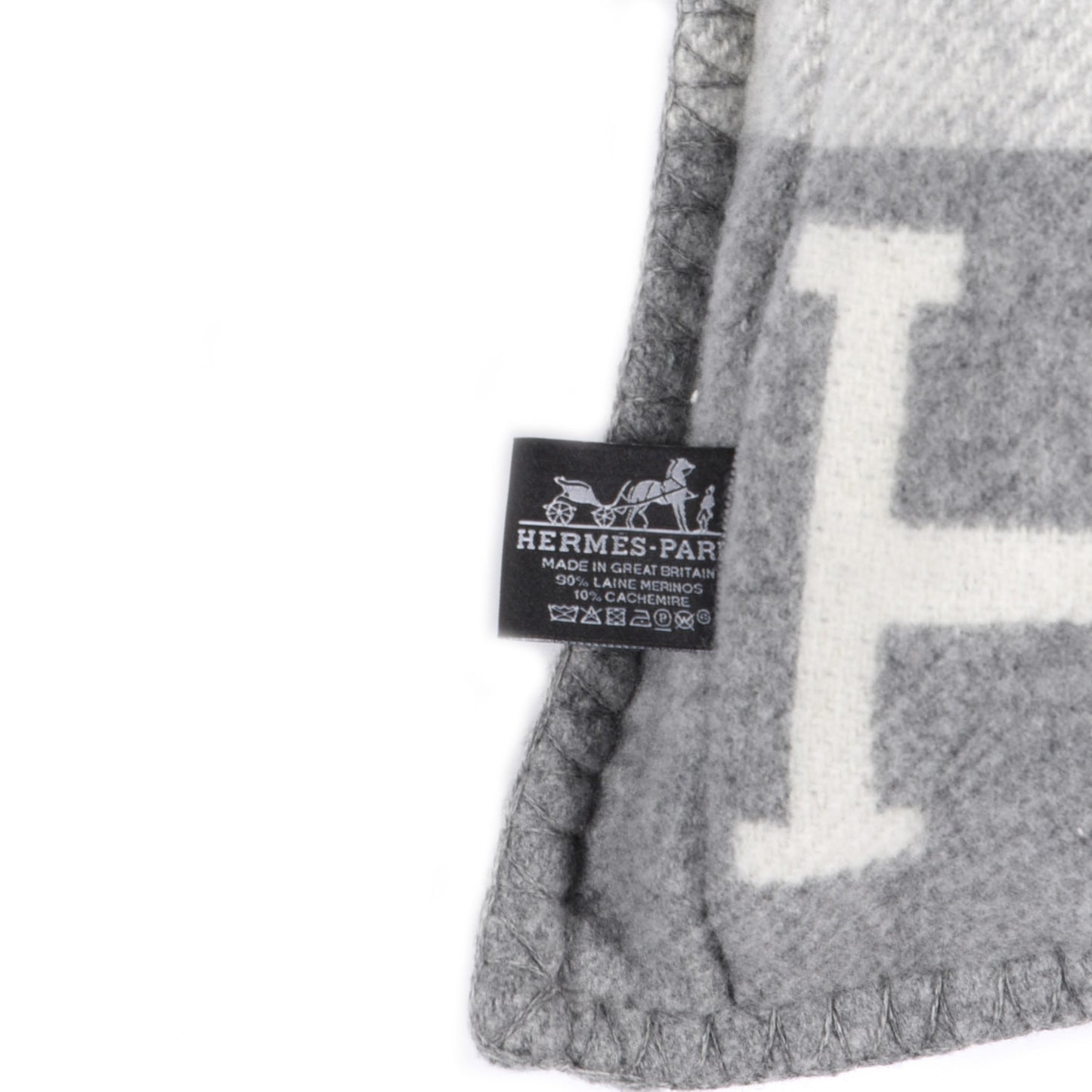 Wool Cashmere Avalon III Pillow PM Ecru Gris Clair
