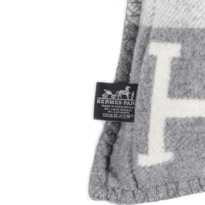 Hermes Wool Cashmere Avalon III Pillow PM Ecru Gris Clair 3 of 4