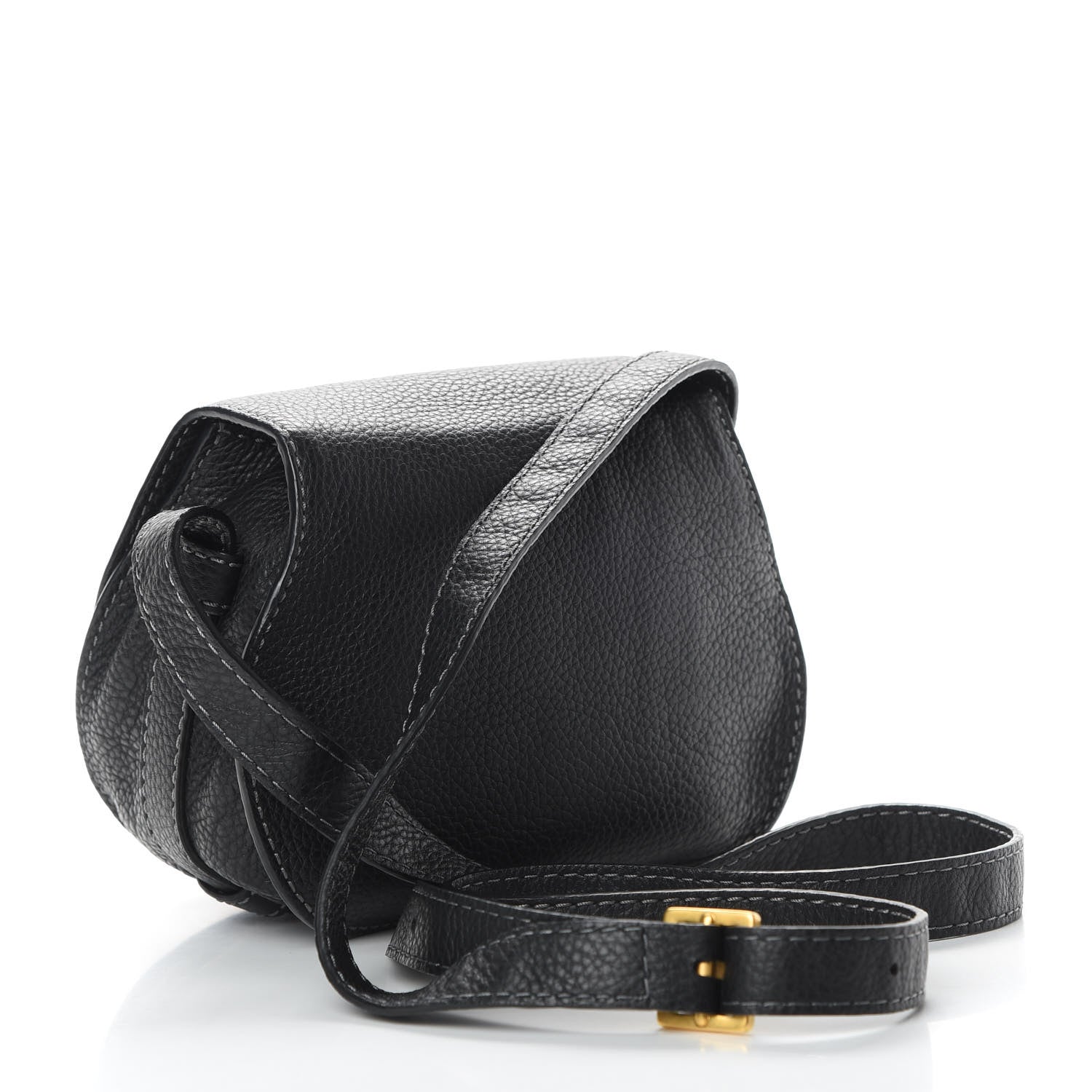 Chloe Calfskin Mini Marcie Round Crossbody Bag Black 3 of 12