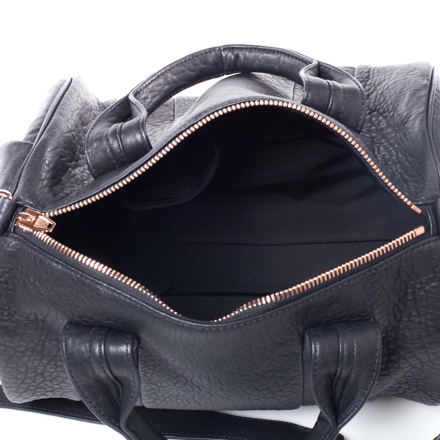 Alexander Wang Leather Rocco w Rose Gold Hardware Black 7 of 8