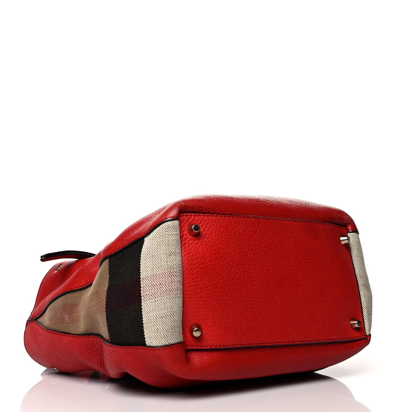 Grainy Calfskin House Check Small Maidstone Red