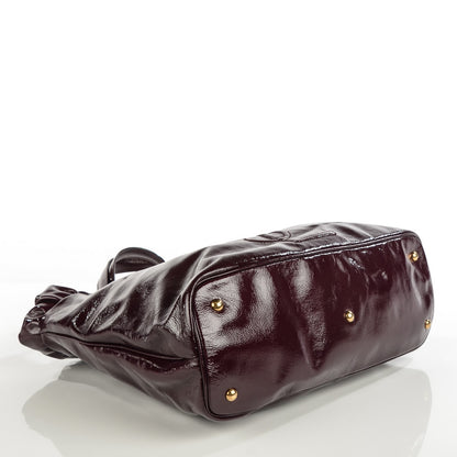 Saint Laurent Patent Belle de Jour Cabas Tote Amarena 4 of 7