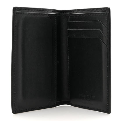 Saint Laurent Crocodile Embossed Bi-Fold Wallet Black 5 of 9