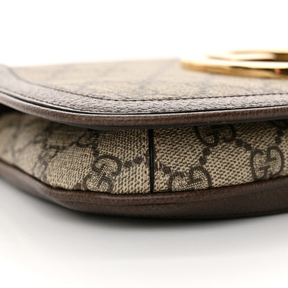 Gucci GG Supreme Monogram Textured Dollar Calfskin Blondie Chain Shoulder Flap Bag Beige Ebony New Acero 9 of 10
