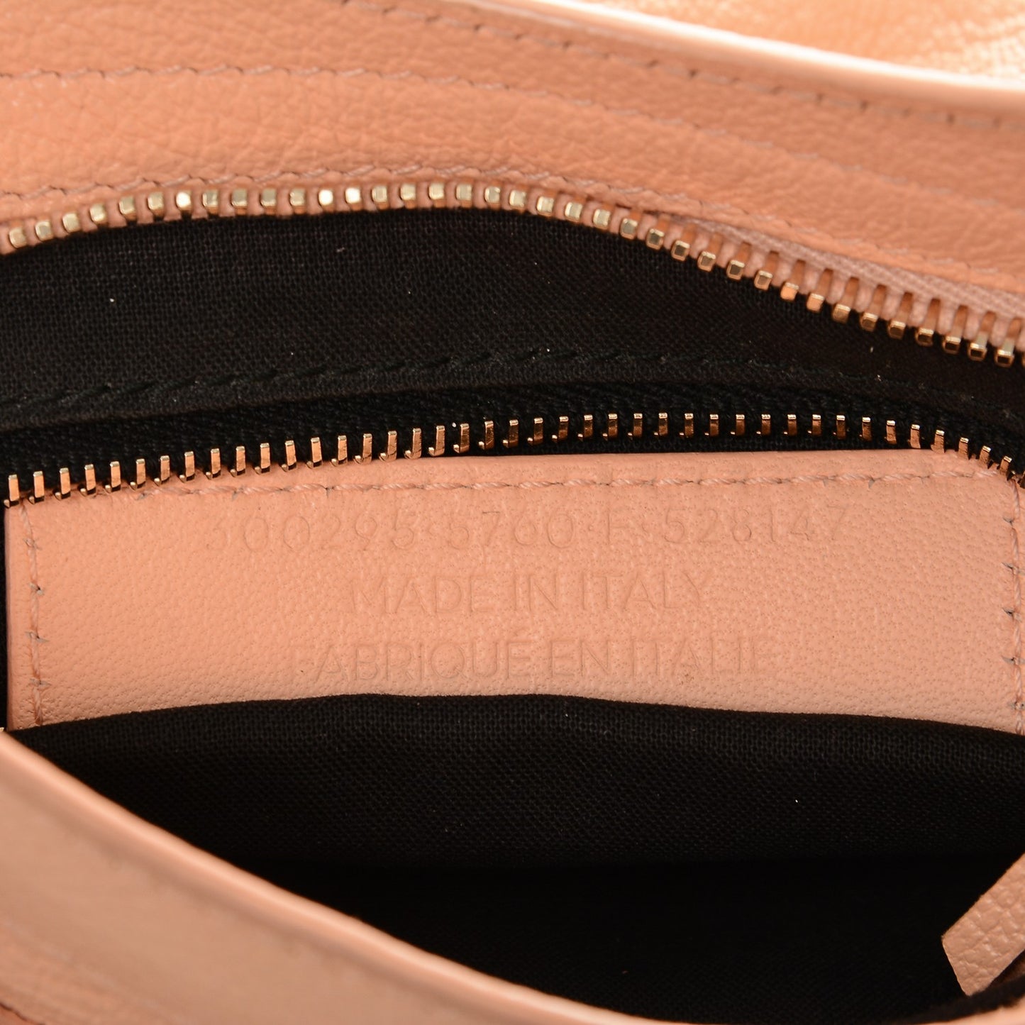 Chevre Gold Metallic Edge Hardware Mini City Rose Peach