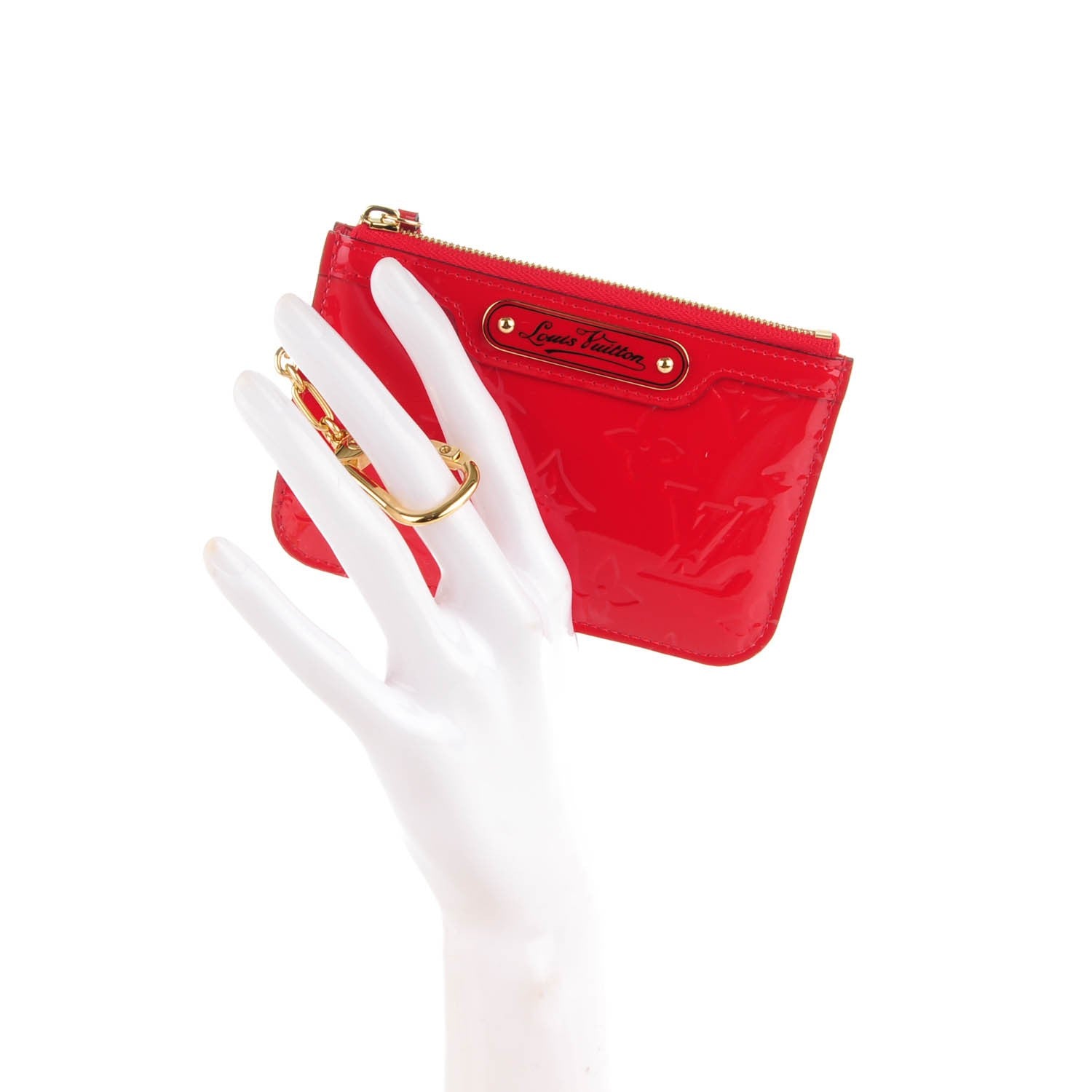 Louis Vuitton Vernis Key Pouch Cherry 2 of 7