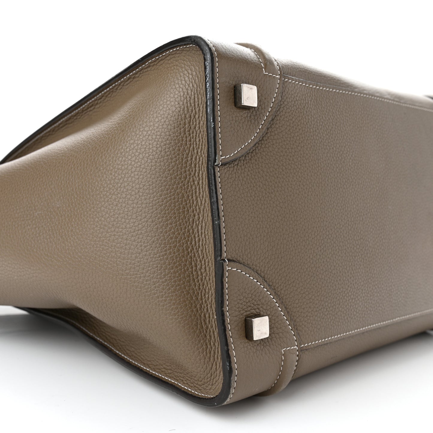 Drummed Calfskin Mini Luggage Bag Souris