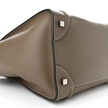 Celine Drummed Calfskin Mini Luggage Bag Souris 8 of 12